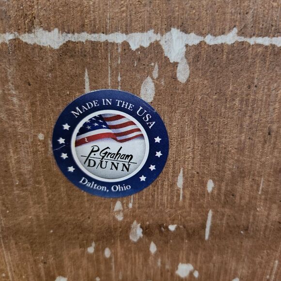 P. Graham Dunn Stay Awhile Script 17x12x2 Inch Pine Wood Framed Textured USA - Picture 2 of 3